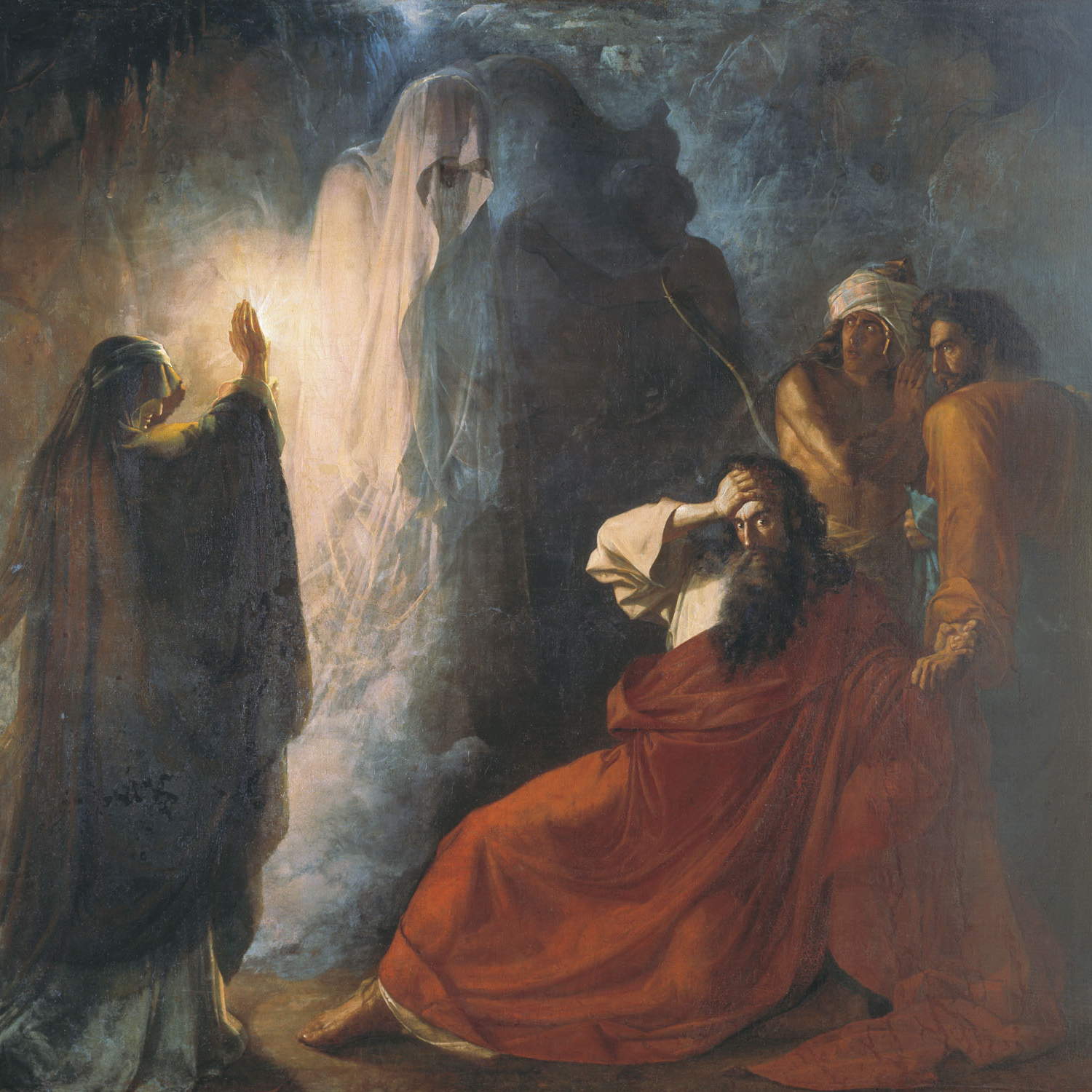 Аэндорская волшебница вызывает тень пророка Самуила