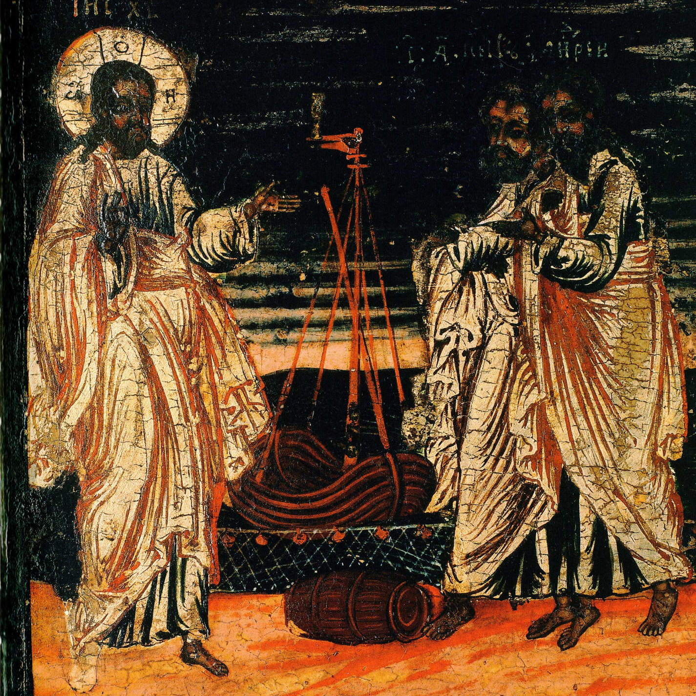 Христос призывает к себе апостолов Андрея и Петра