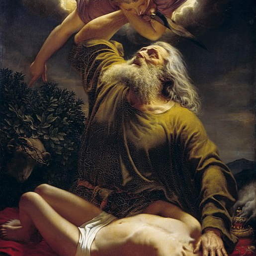 Авраам приносит Исаака в жертву