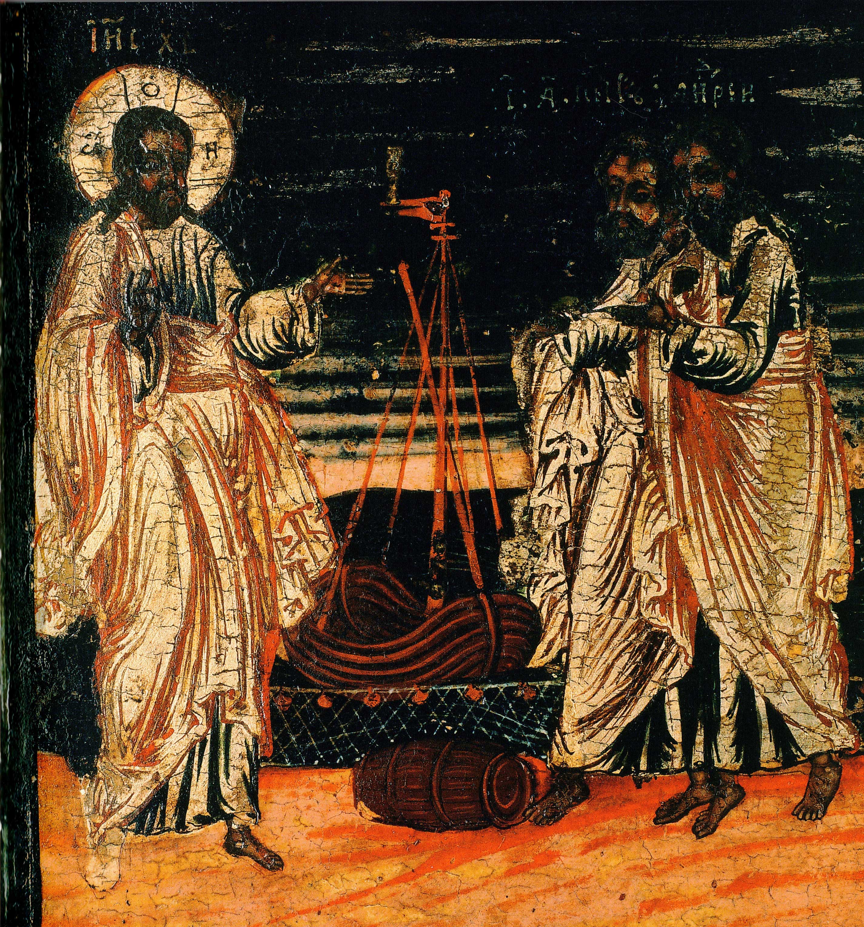 Христос призывает к себе апостолов Андрея и Петра